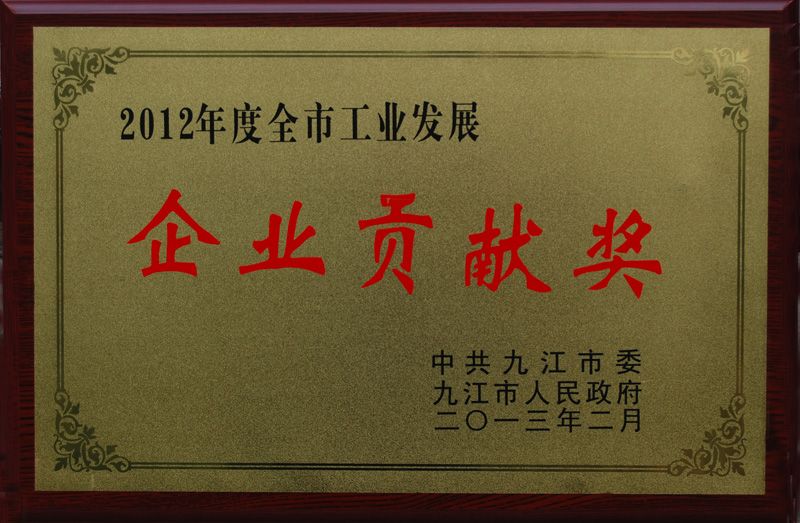 工業(yè)發(fā)展企業(yè)貢獻(xiàn)獎(jiǎng)（江西亞?wèn)|）