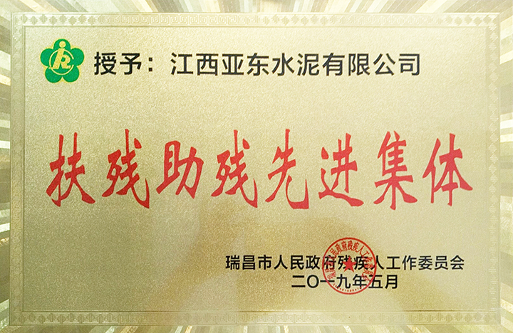 瑞昌市助殘扶殘先進(jìn)集體（江西亞東）